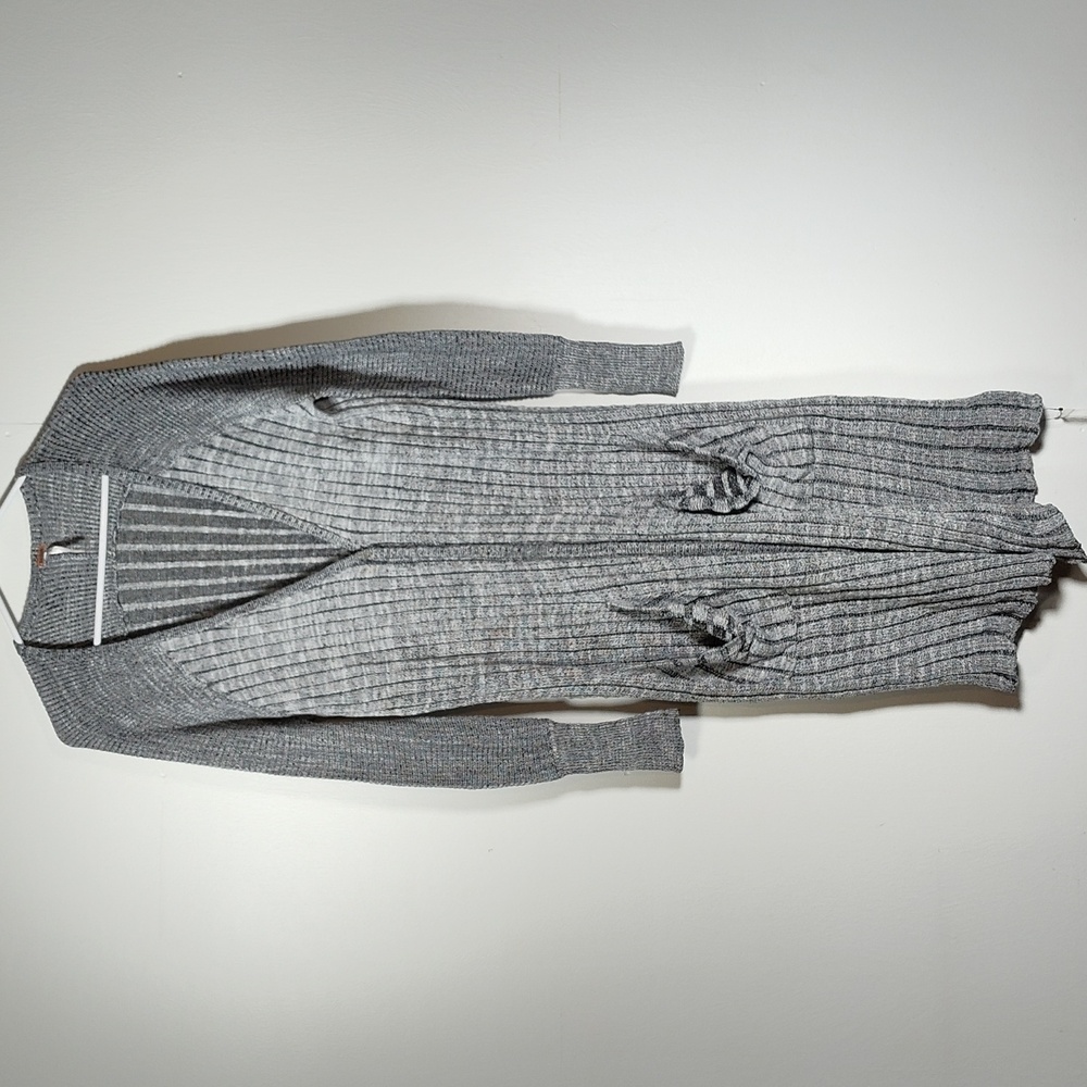 Free‎ People Shadow Stripe Knit Duster Cardigan S - Picture 2 of 14